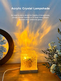 Dynamic Rotating Water Ripple Night Light 3 Colors Flame Crystal